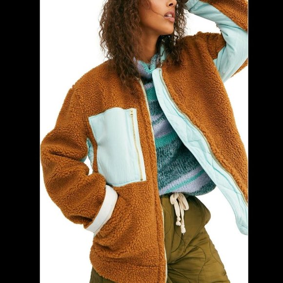 Free People Jackets & Blazers - Free People NWT Rivington Slouchy Sherpa Jacket
